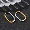 304 Stainless Steel Two Tone Hoop Earrings EJEW-P313-01C-G-3