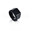 Square Stainless Steel Finger Rings WGB1DFB-03-2