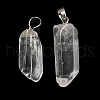 Natural Quartz Crystal Pendants G-G779-02P-2