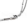 304 Stainless Steel with Plastic Bead Necklace NJEW-Q335-02C-P-3