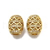 Brass Micro Pave Clear Cubic Zirconia Beads ZIRC-I070-049G-1