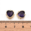 Brass Pave Cubic Zirconia Pendants ZIRC-T016-09-3
