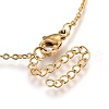 304 Stainless Steel Pendant Necklaces NJEW-O108-01G-3
