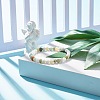 Natural Jadeite Round Beaded Stretch Bracelet BJEW-JB07572-01-2