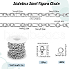 SUNNYCLUE 304 Stainless Steel Figaro Chains Chains FIND-SC0012-50C-P-2