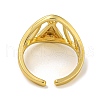Virgin Mary Hollow Brass Micro Pave Cubic Zirconia Open Cuff Rings for Women RJEW-Z050-19G-3