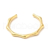 Ion Plating(IP) 304 Stainless Steel Bamboo Open Cuff Ring for Women X-RJEW-I085-10G-2