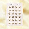 12 Pairs 304 Stainless Steel Rhinestone Stud Earrings EJEW-B135-01G-01-3