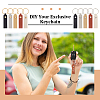   64Pcs 16 Colors PU Leather Keychain KEYC-PH0002-07-6