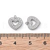 304 Stainless Steel Micro Pave Cubic Zirconia Charms STAS-Z121-45P-2