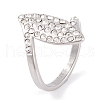 304 Stainless Steel Horse Eye Finger Ring for Women RJEW-C086-27-P-1