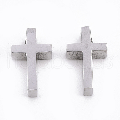 Tarnish Resistant 304 Stainless Steel Tiny Cross Charms STAS-T041-07-1
