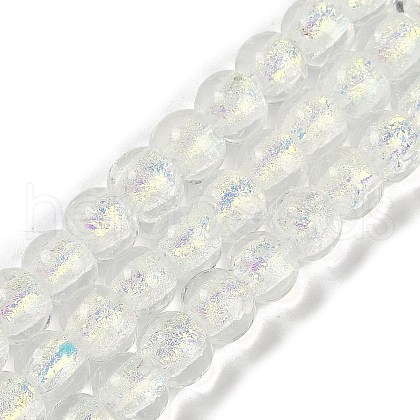 Handmade Foil Lampwork Beads Strands FOIL-K003-04K-1