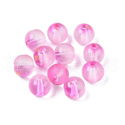 Frosted Baking Painted Glass Beads X1-DGLA-N005-8mm-04-1