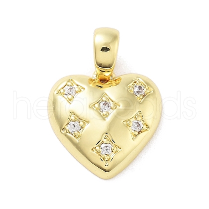 Brass Micro Pave Cubic Zirconia Pendants KK-F877-25G-1