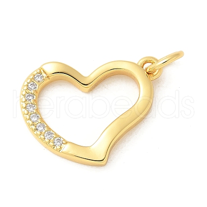Brass Micro Pave Cubic Zirconia Pendants KK-U053-10G-1