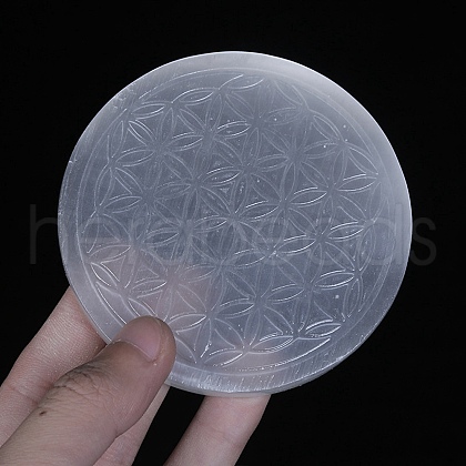 Natural Selenite Charging Plate PW-WG19174-09-1