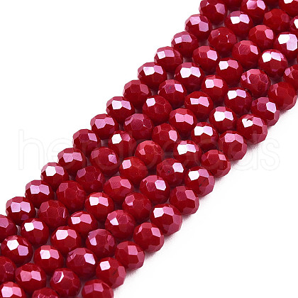 Electroplate Glass Beads Strands EGLA-A034-P2mm-A22-1
