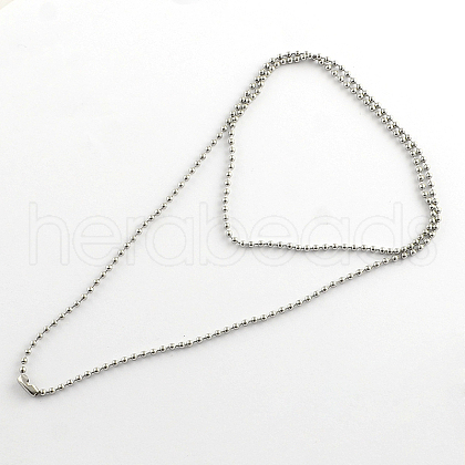 Tarnish Resistant 304 Stainless Steel Ball Chain Necklace Making X-NJEW-R225-05-1