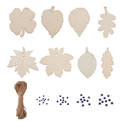 Unfinished Wood Cutouts Ornaments WOOD-TA0002-28-1
