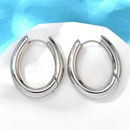 201 Stainless Steel Hoop Earrings EJEW-Q026-12P-B-1