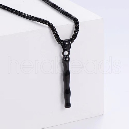 Stylish Stainless Steel Initial Pendant Necklaces SR1473-9-1