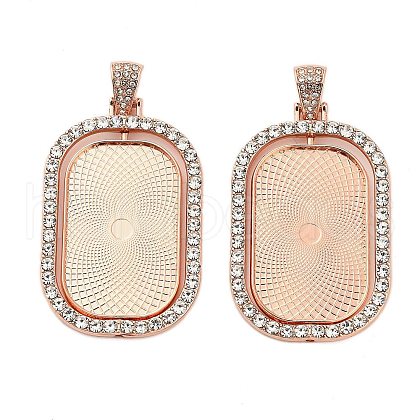 Alloy Rhinestone Pendant Cabochon Settings DIY-XCP0003-64RG-1