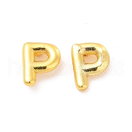 Brass Hollow Out Initial Letter Stud Earrings for Women EJEW-A044-01G-P-1