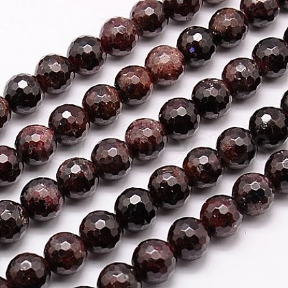 Natural Garnet Beads Strands G-G542-10mm-21-01-1