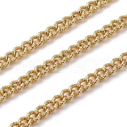 Brass Textured Curb Chains CHC-H113-23G-1