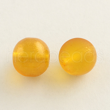 Spray Painted Glass Round Bead Strands DGLA-Q015-10mm-28-1