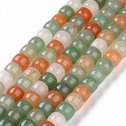 Natural Green Jade Beads Strands G-G990-C07-1
