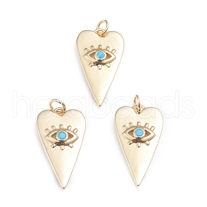 Brass Micro Pave Cubic Zirconia Pendants ZIRC-I042-01B-1