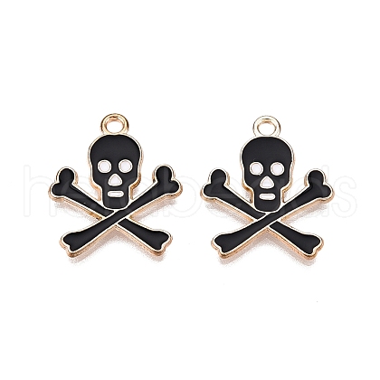 Halloween Theme Alloy Enamel Pendants PALLOY-N176-39B-RS-1