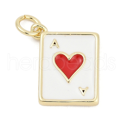Brass Enamel Charms KK-G522-44G-02-1