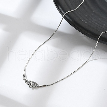 Non-Tarnish 304 Stainless Steel Serpentine Chain Necklace for Men Women NJEW-G076-01A-P-1