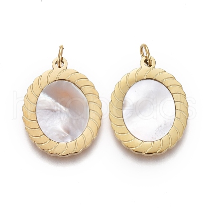 Natural Shell Charms STAS-H100-02G-1
