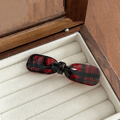 Cellulose Acetate & Iron Alligator Hair Clips AJEW-K047-01G-02-1