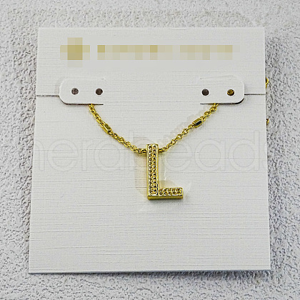 Brass Initial Pendant Necklaces for Women FS-WG8E27F-12-1