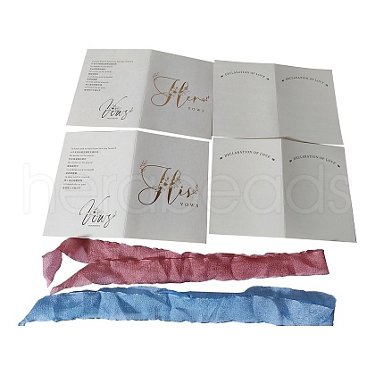 Paper Wedding Vows Card AJEW-WH0258-902B-1
