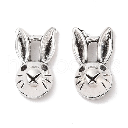 Tibetan Style Zinc Alloy Bunny Pendants TIBEP-R334-037AS-RS-1