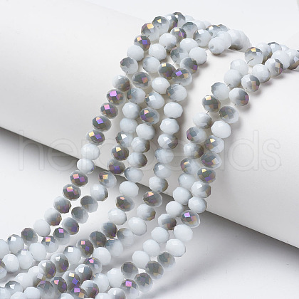 Electroplate Opaque Glass Beads Strands EGLA-A034-P4mm-F16-1