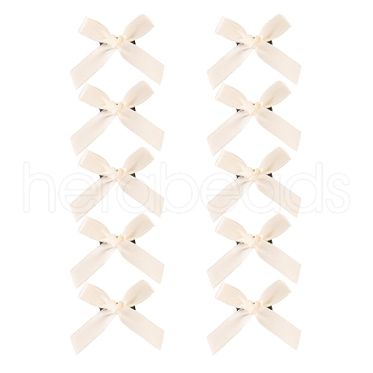 10Pcs Bowknot Cloth Alligator Hair Clips PW-WGD5F1D-07-1