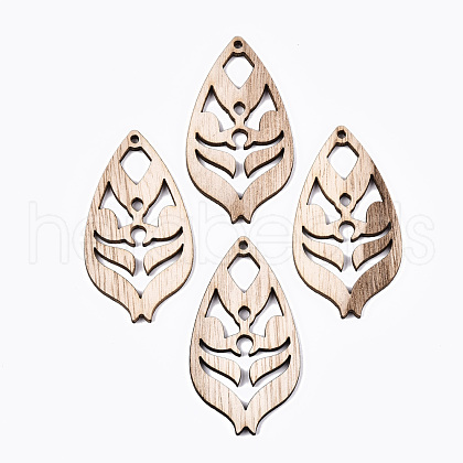 Unfinished Hollow Wood Big Pendants WOOD-N006-96-1