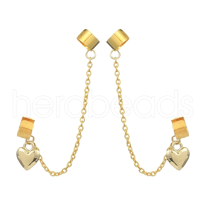 Brass Cuff Earrings EJEW-JE05407-01-1