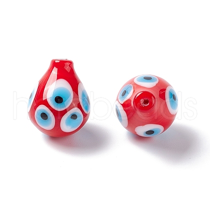 Handmade Evil Eye Lampwork Beads LAMP-F025-05B-1