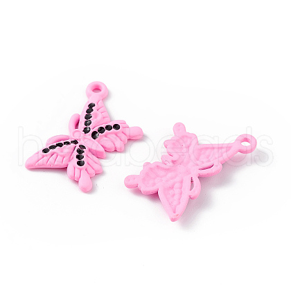 Spray Painted Alloy Pendants PALLOY-K001-24-1