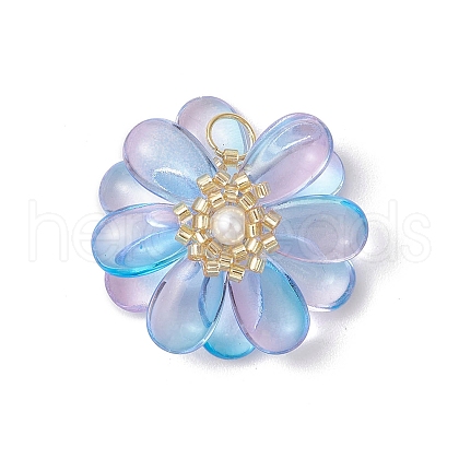 Transparent Glass Pendants PALLOY-MZ00723-04-1
