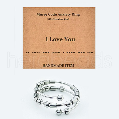 304 Stainless Steel Rotating Cuff Rings FS-WG14209-03-1