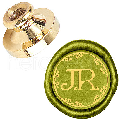 Wax Seal Brass Stamp Head AJEW-WH0209-373-1